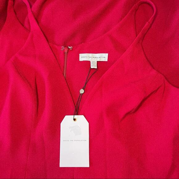 Dress the population 
Iris Slit Crepe Gown in Garnet Red XXL NWT - Picture 5 of 5